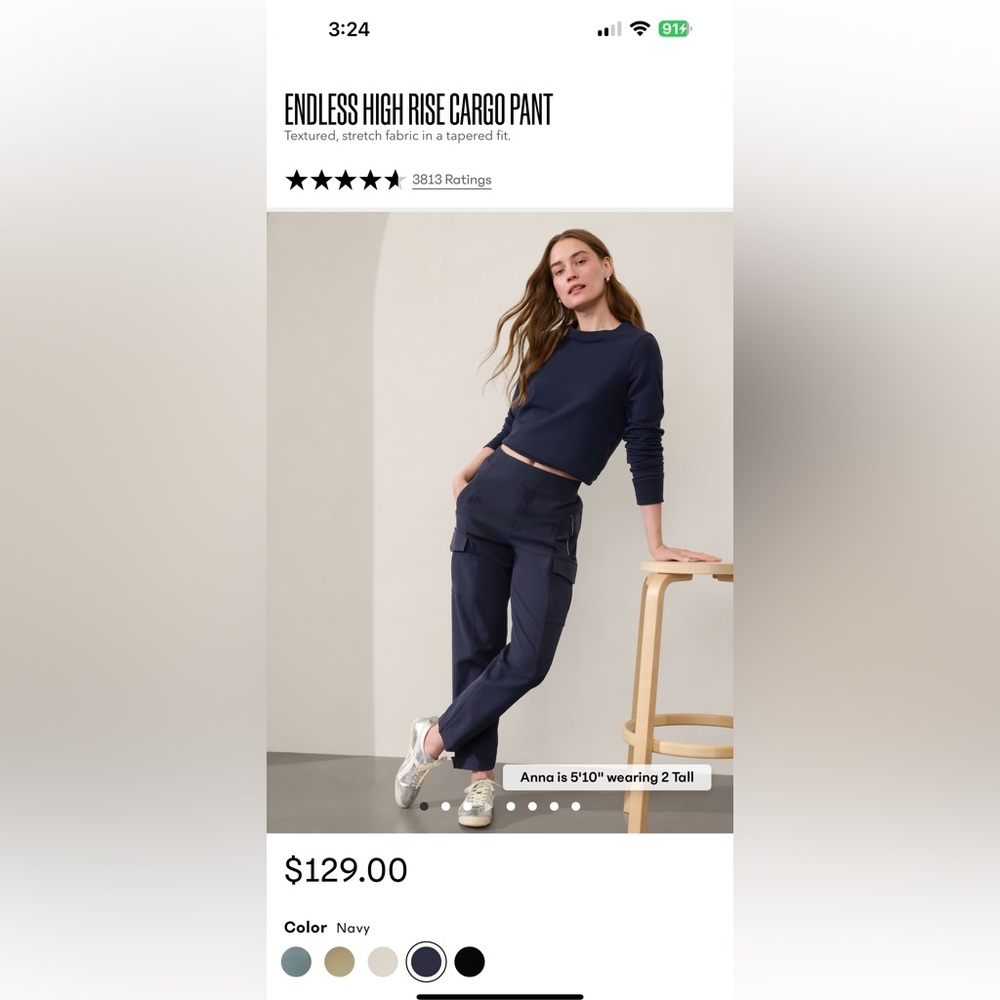 Athleta Endless Highrise Cargo Pant